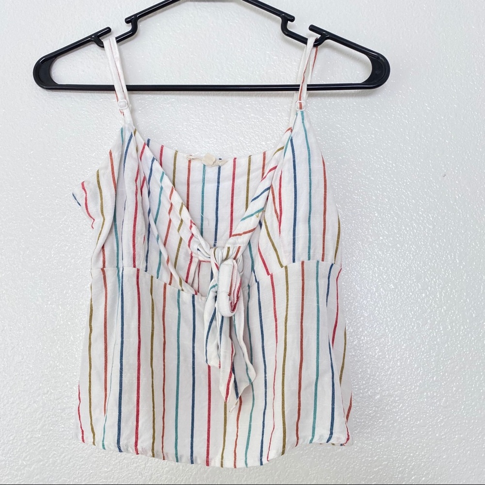 PacSun Tie Front Striped Tank